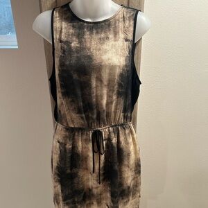 Forever 21 Black and Tan Sleeveless Sheath Mini Dress